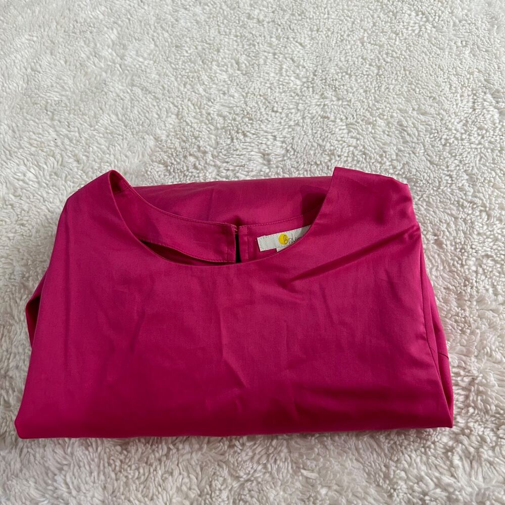 Boden Womens Pink Cotton Long Sleeve Blouse 12 Preppy Church Teaching Business
